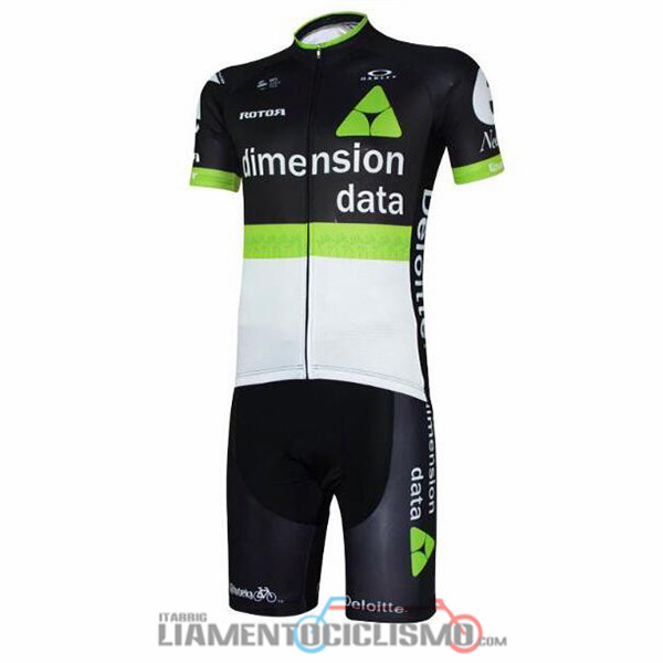 Abbigliamento Ciclismo Dimension Data 2017 Bianco e Nero